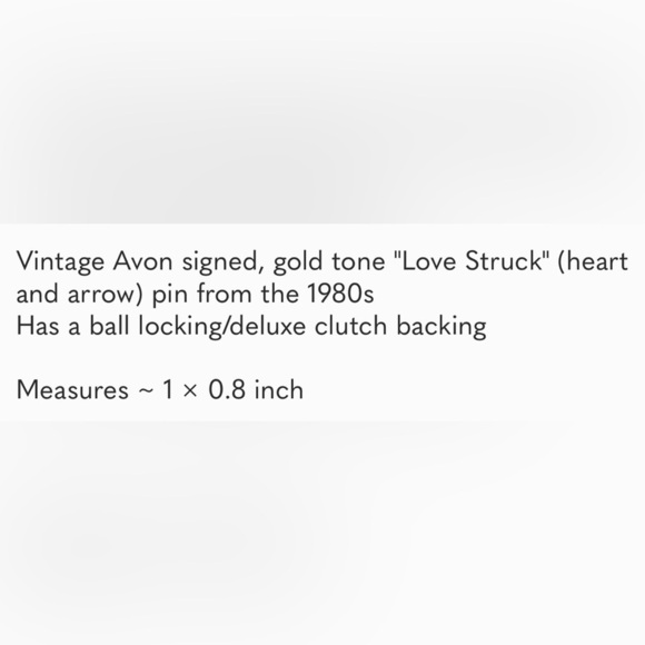 💟💎Vintage Gold Heart Arrow Pin - Picture 3 of 7